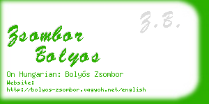 zsombor bolyos business card