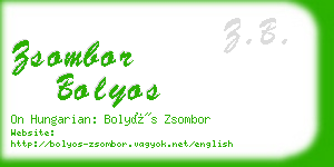 zsombor bolyos business card